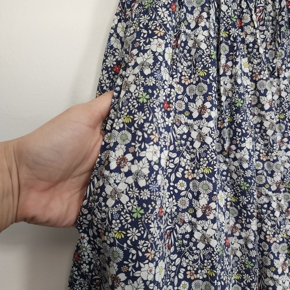J. Crew Liberty Fabrics Blue Floral Strappy back Midi Dress Girly Prarie Fairyco - Picture 13 of 16